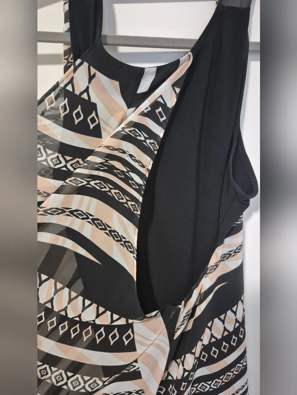 Joseph Ribkoff Sleeveless Abstract Print High Low Dress Size 10 - Picture 6 of 6